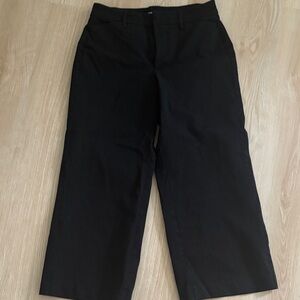 Old Navy Black Wide-Leg Cropped Pants